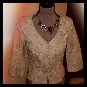 Vintage Arden B. Embroidered Fitted Blazer